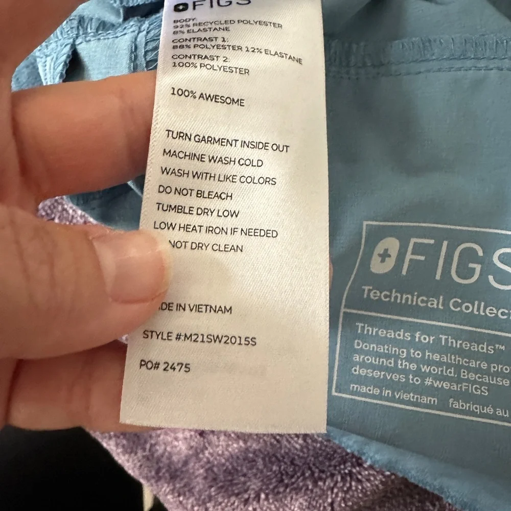 EUC FIGS Cool Blue Tansen scrub pants - Picture 3 of 6